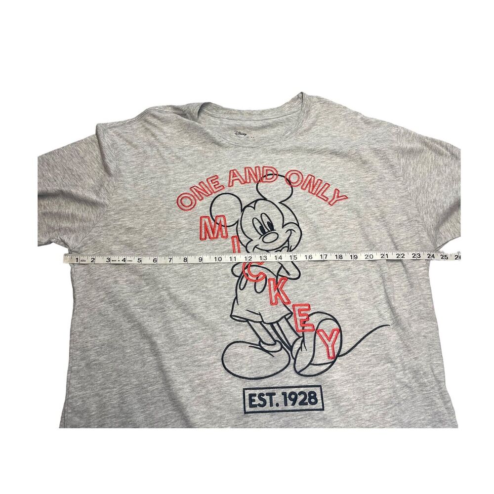 Disney Mickey Mouse T-Shirt Youth 3XL Heather Gray Cotton Crew Neck Short Sleeve - Picture 6 of 7